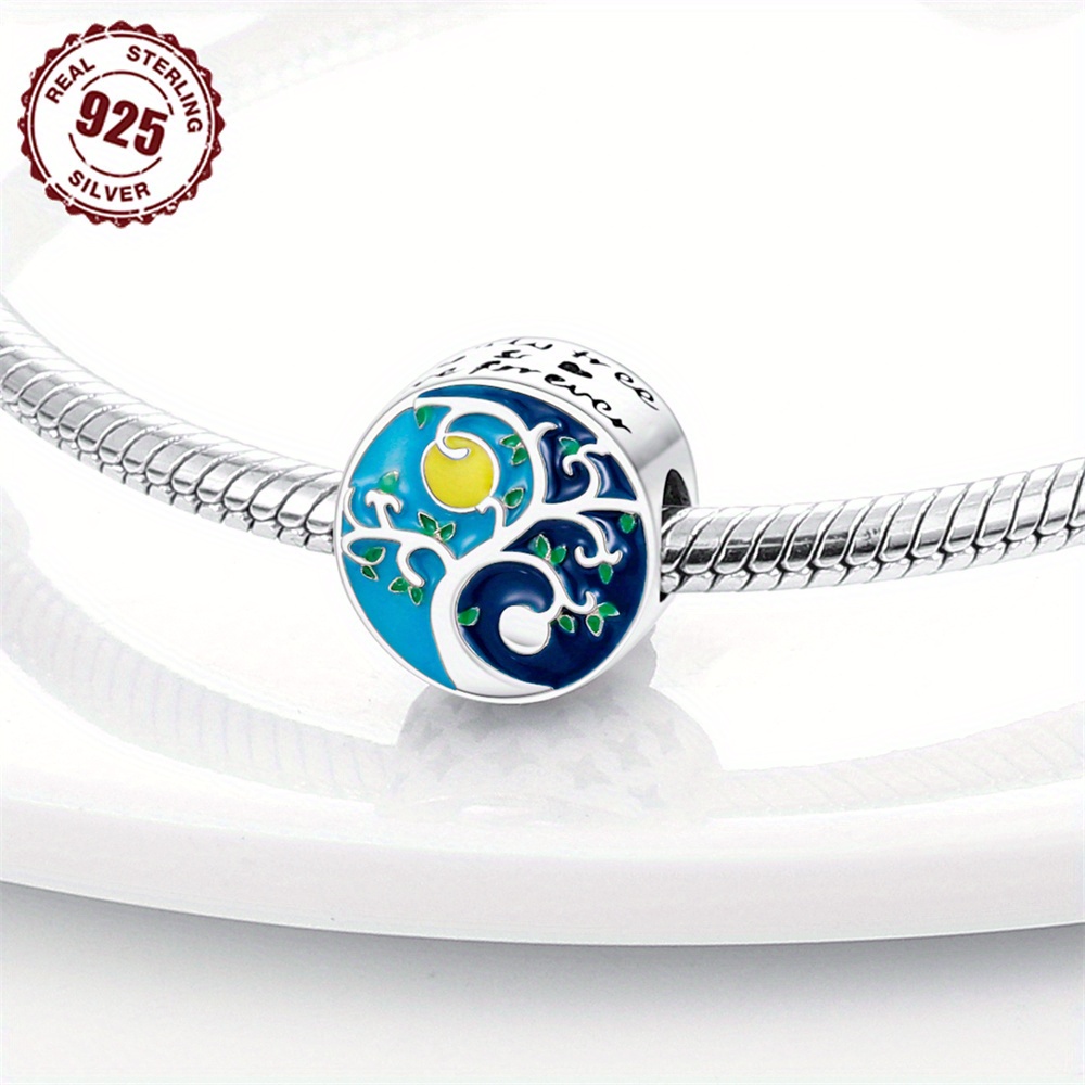 925 Sterling Silver Tree of Life Bead Charm Bracelet Necklace Gift